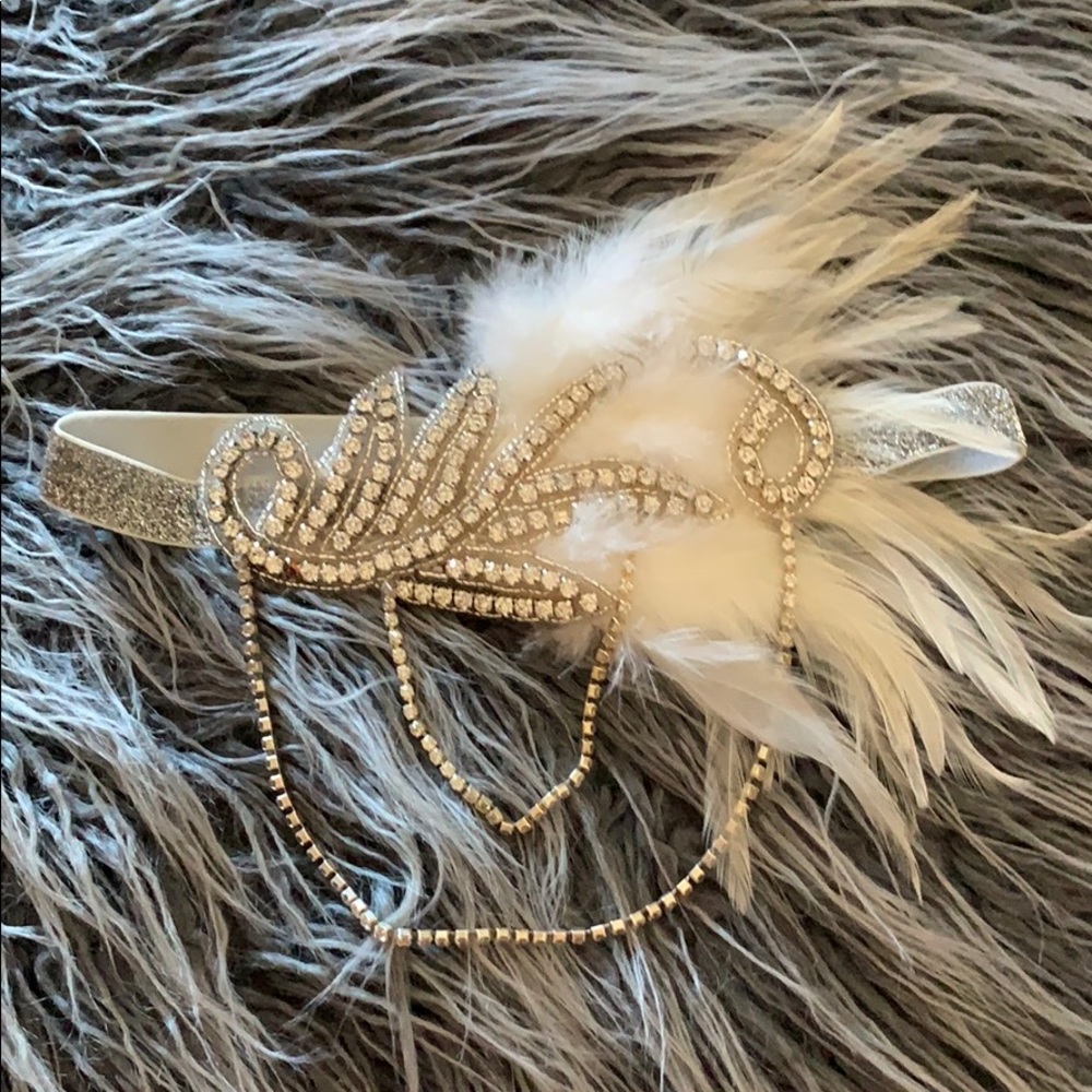 White and silver Gipsy headband hair accessory